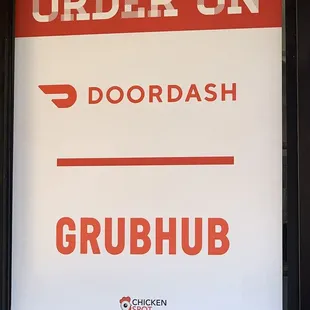 Order on doordash and grubhub