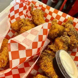 Boneless Lemon pepper and sweet and sour pineapple