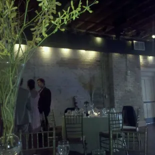 Table settings in the middle room