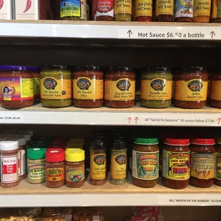 a variety of sauces and condiments
