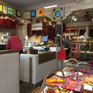 the interior of the store