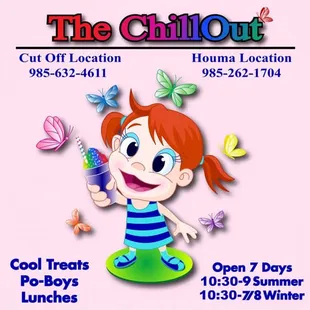 The ChillOut Cut Off &amp; Houma locations.