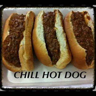 Home Made Chili Hot Dogs