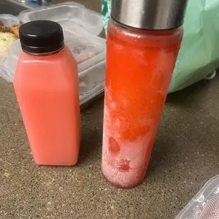 Lemonade and spiked drink