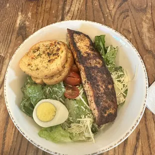 Blackened Salmon Caesar Salad