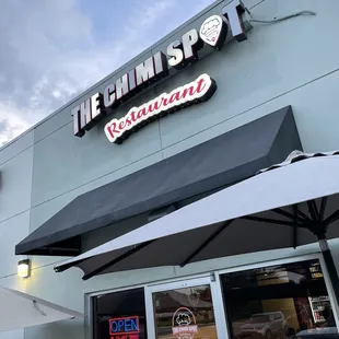 the front of the restaurant