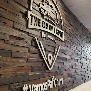 a sign for the restaurant