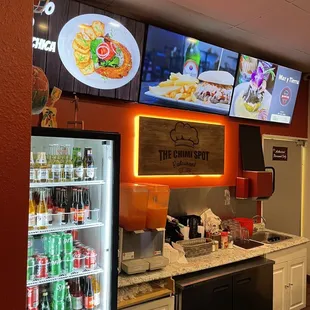 a view of the food and beverage area