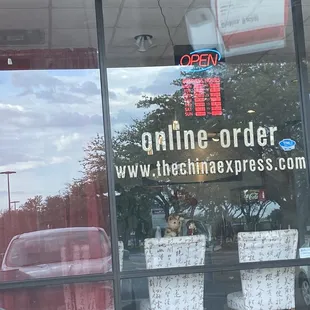 the front window of a restaurant