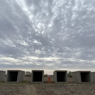 Donald Judd's works, the Texas sky and me!