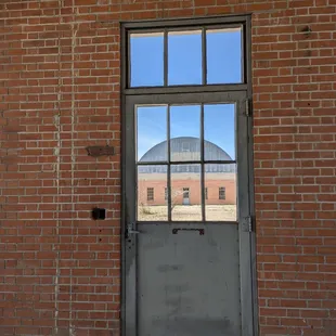 Looking out from in the building