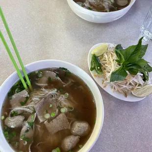48.Noodle Soup with Sliced Beef, Brisket, Tendon, Tripe, &amp; Meatballs Combo