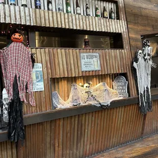 Outside during Halloween month