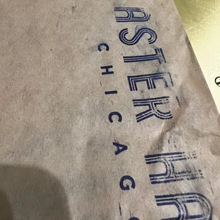 The imprint with their logo was wet and smeared all over everything !