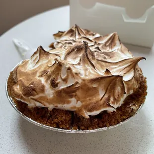 a pie with meringue on top