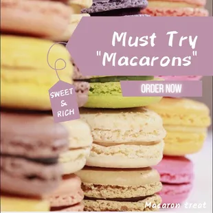  a stack of macarons