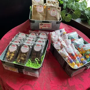 a variety of chocolates