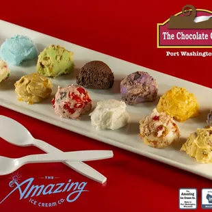 Ice Cream Flavor Flight You can taste 12 or 6 of our Amazing flavors. Fun to share with a friend or a great birthday treat!