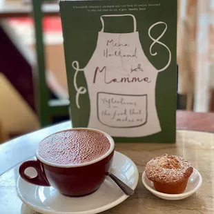 Bittersweet hot chocolate and almond tea cake