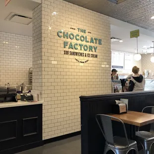the interior of the chocolate factory