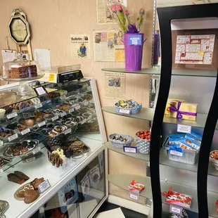 Yummy chocolates made in the store by Linda.