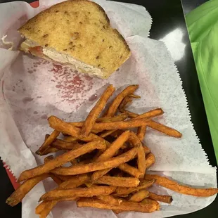 Patty melt and fries