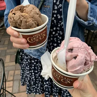 peanut butter and black cherry with ultimate oreo underneath