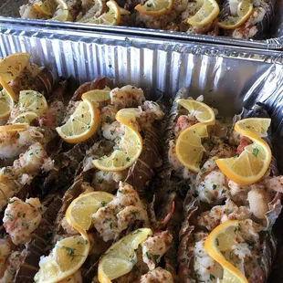 Sautéed garlic lobster