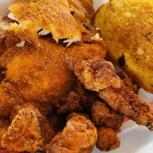 Swamp Platter (gator bites and catfish)