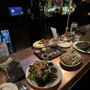 Dinner at the bar.