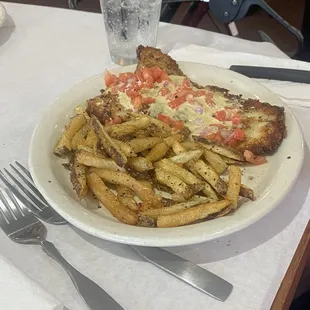 Chicken parm and fries