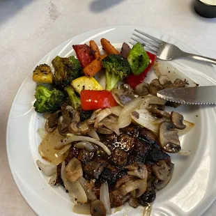 Homestead sirloin, only seasoned with pepper..