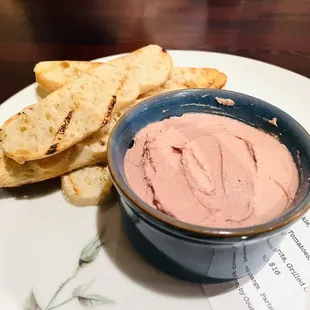 Chicken liver pate with toasted ciabatta