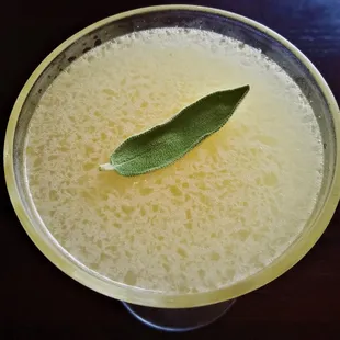 1896 Martini with sage leaf