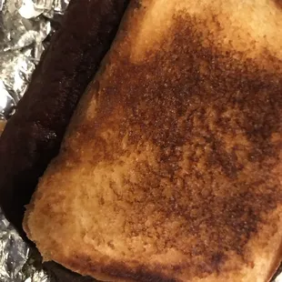 This is the bologna sandwich. Yes, it's really that dark