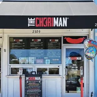 the front of the restaurant