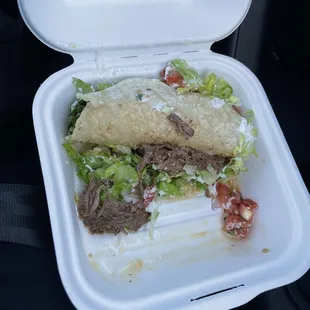 2 street tacos beef