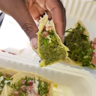Green Chorizo Tacos