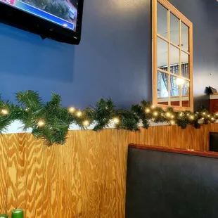 Feb 2022: The Christmas garland remains