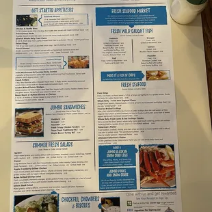 Menu front.