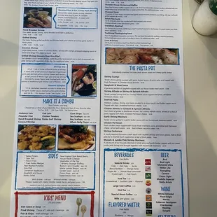 Menu back.