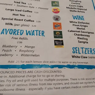 .25 for each Lemon for your drink