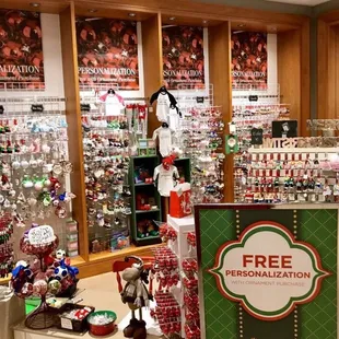 Seriously hundreds of ornaments that can be personalized