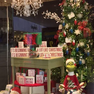 Ahhhh..... Deep breath says our grinch... The hard work has been done. Let our people enjoy what we built! The Christmas Corner!