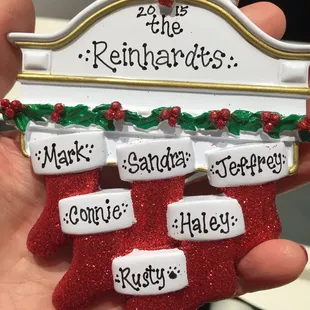 Ornament personalization is free