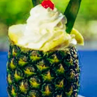 Pineapple Whip drinks!  Freshly made on the spot!