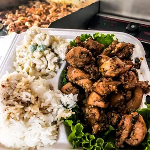 Our famous Sticky Chicken platter from our take out!