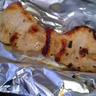 grilled chicken skewer