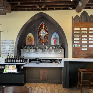 Altar with beer list