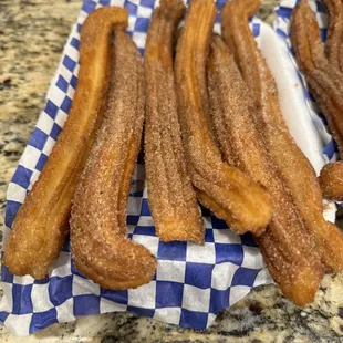 6 churros about a foot long